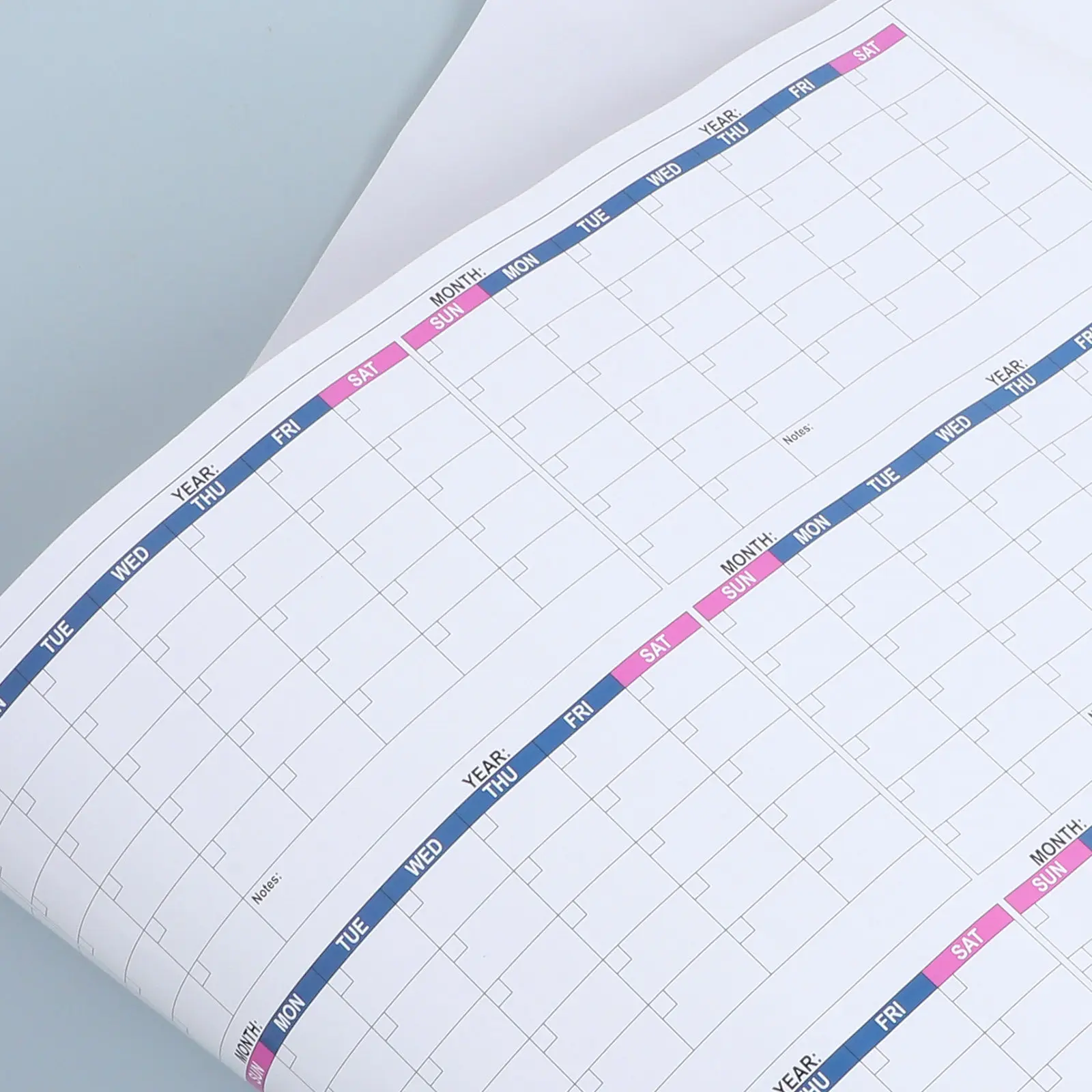 

1Set Undated Dry Erase Wall Calendar Large Reusable Monthly Planner for Home Office Classroom Decorative Schedule Board Wipe Off
