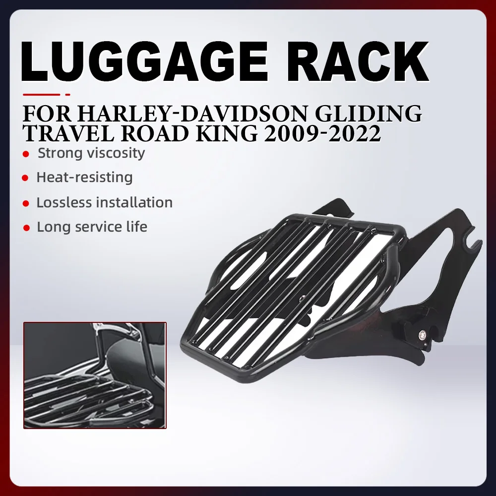 Motorcycle Rear Seat Luggage Rack For Harley-Davidson Gliding Travel Road King 2009-2022 Stainless Steel Detachables Seat Rack