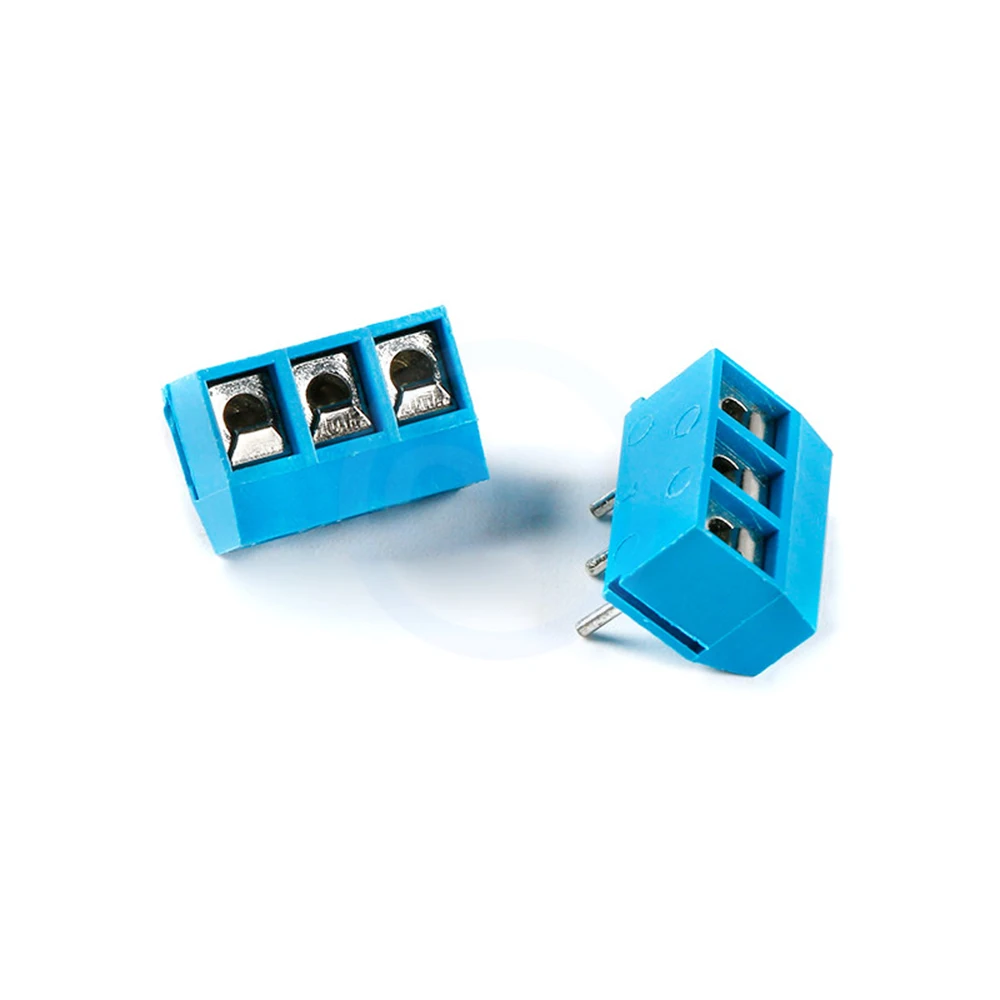 (10 pcs) KF301R 5.0MM Curved Insert 300V/16A 5.0mm Pitch Screw Type PCB Terminal Block Splicable KF301-5.0 2-3Pin