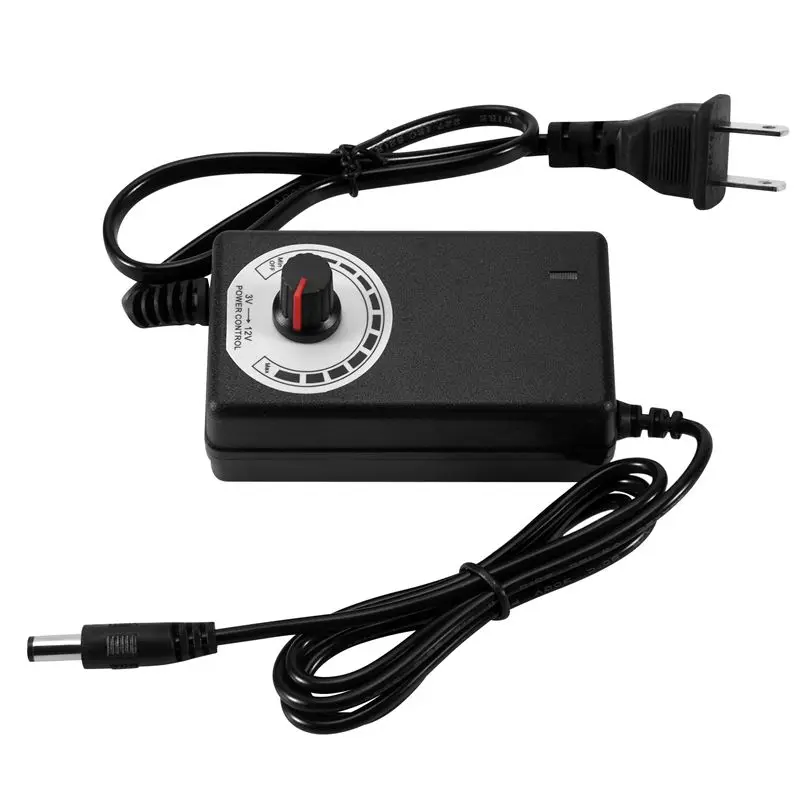 

Y01A AC To DC Adapter 12V 2A Adjustable Power Supply Motor Speed Controller With US Plug For Electric Fan And Pump