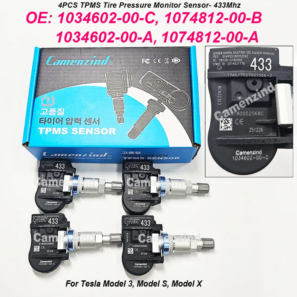 4PCS Tpms 433Mhz Ti…