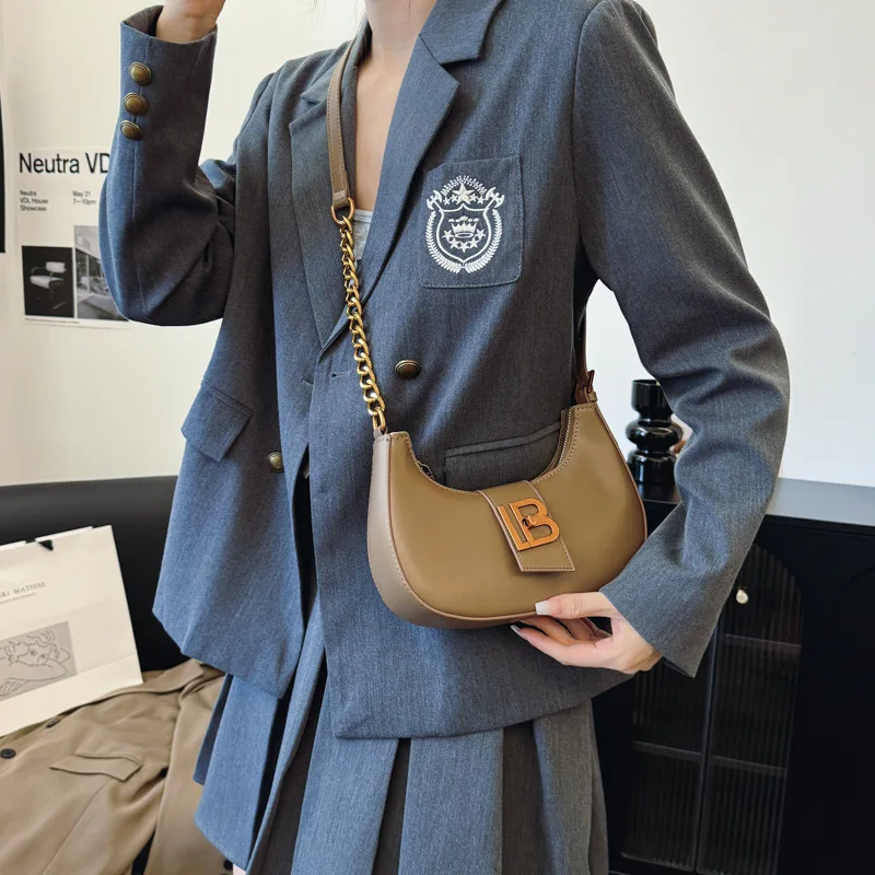 2026 Mini vierkante tas voor dames, chique onderarm- en crossbodytas, veelzijdige en compacte schoudertas voor dagelijks gebruik