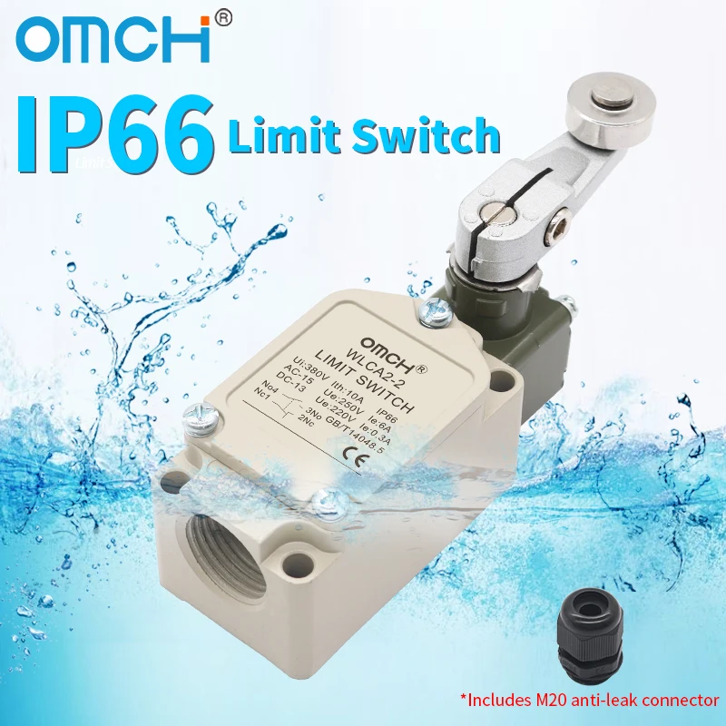 OMCH 1 قطعة آلة صناعية الاتصال الفضي الذاتي إعادة تعيين مقاوم للماء السفر التبديل WL سلسلة لحظة انتعاش الحد التبديل