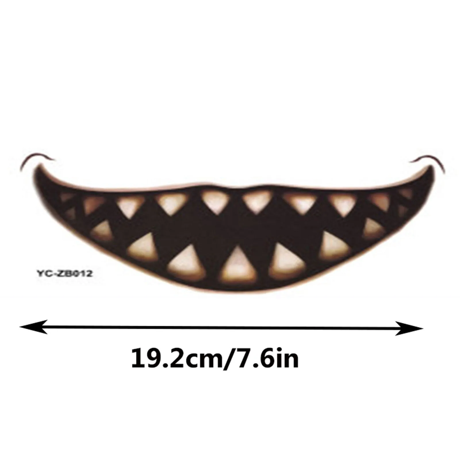 24 قطعة من ملصقات شريط الفم الرعب المهرج للهالوين المقلد، ملصقات الشفاه المبتسمة، لوازم الدعامة، ملصقات تحت عنوان حفلة الهالوين