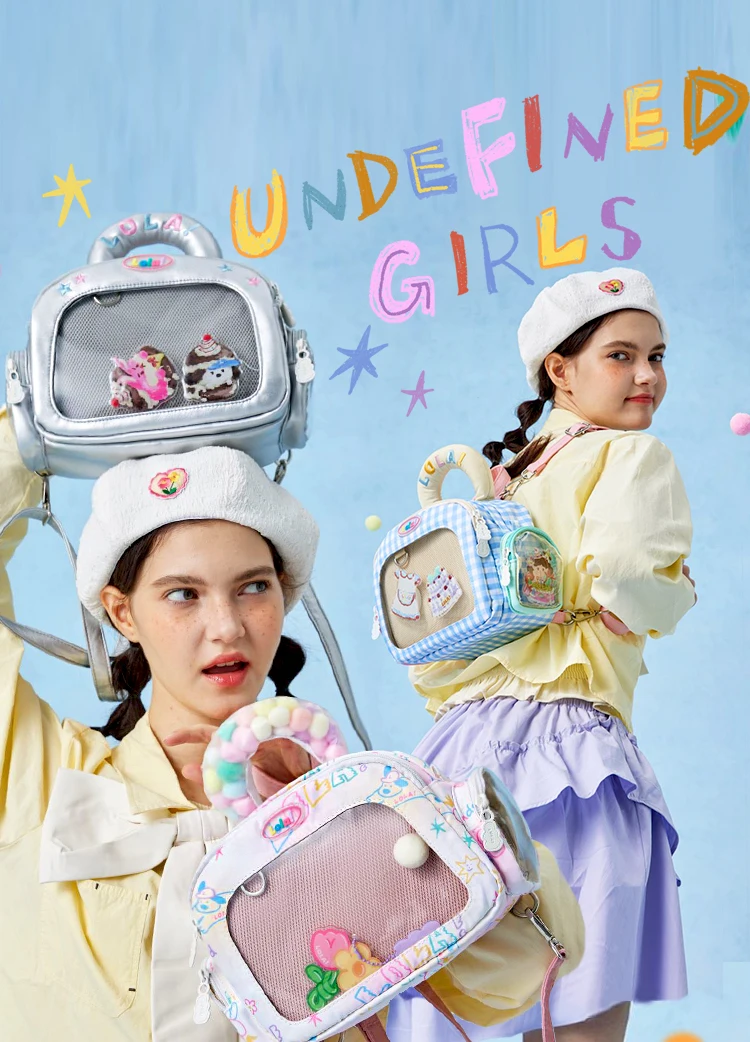 Girls travel small backpack, cute crossbody medium food pain bag backpack