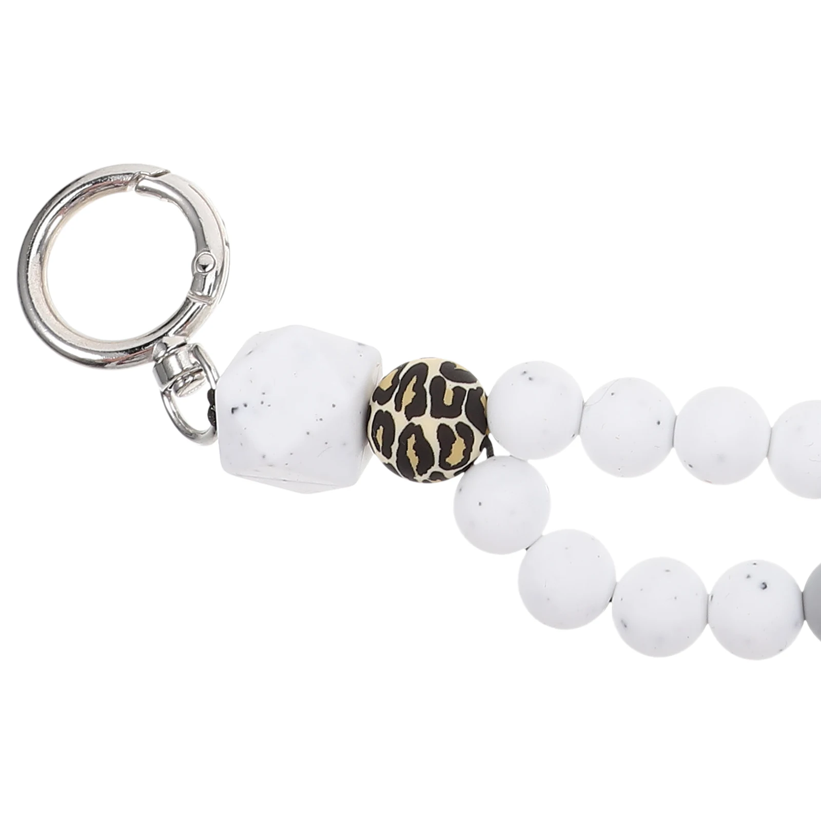 

Cute Beads Lanyard Multi-Function Id Card Keychain Phone Strap Breakaway For Women Teacher Badge Accessory Decorative