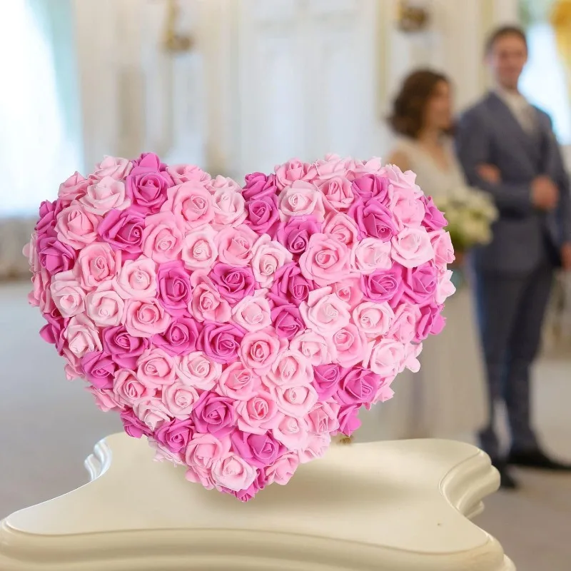 30/50 Stück künstlicher Brautstrauß aus Schaumstoff, Rosenblütenköpfe, künstliches PE für Heimdekoration, Party, Kranz, Zubehör, Hochzeitsdekoration – Detail 12