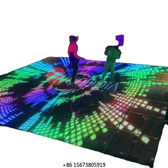 TV Studios Gym Virtual 3D Interactive Led Dance Floor Standing Display Waterproof High Quality P6.25 Led Display Screen