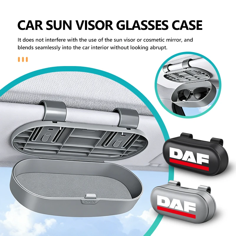Car Interior Universal Sun Visor Sunglasses Storage Glasses Box For DAF XF 95 105 CF LF VAN