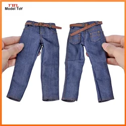 Tbleague 1/6 Scale Male Soldier Blue Classic Jeans with Belt Model for 12in Action Figure Tbl Ph 30cm Body Dolls