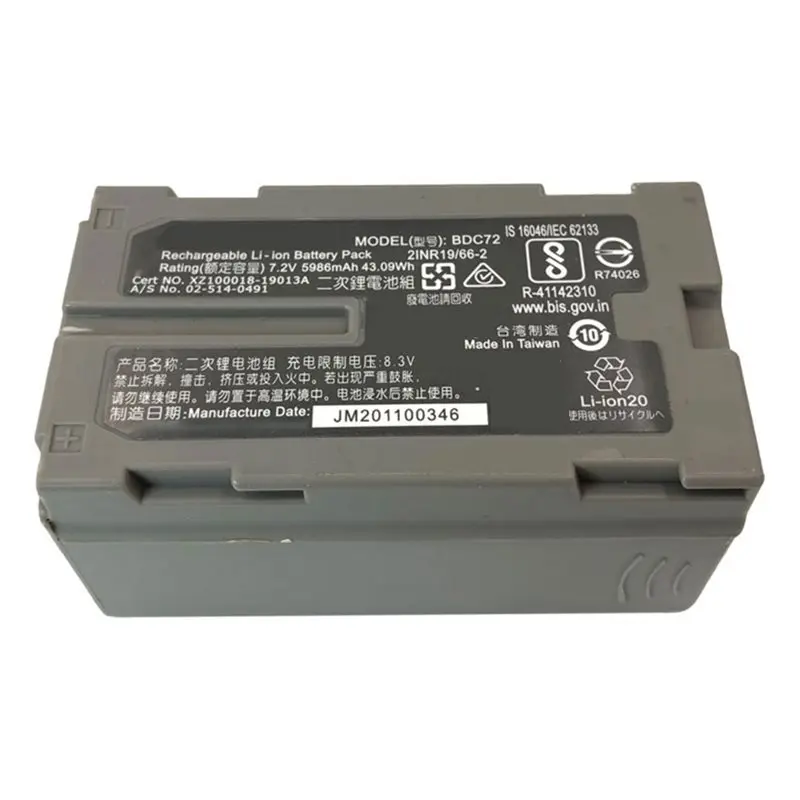 ABNL BDC72 Battery 7.2V 5986Mah Li-Ion Battery For Top GM-52 OS/ES FX101 Total Station Surveying Instruments