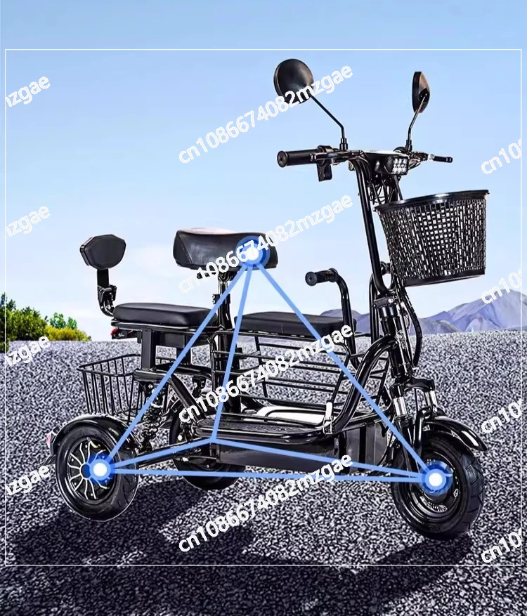 

Электрический трехколесный велосипед, бытовой маленький пикап, детский складной автомобильный светильник для мамы, аккумуляторный автомобиль