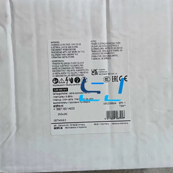 

3se7160-1ae00 Проводной переключатель Совершенно новый оригинальный точечный Plc