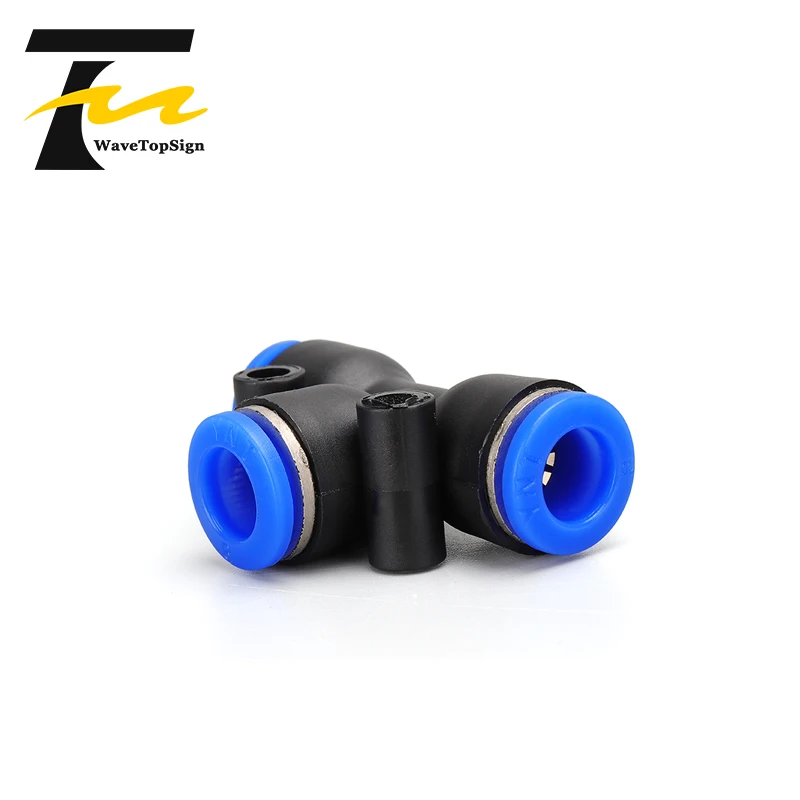 PE Air Connectors 4mm 8mm 10mm Pneumatic Fitting Quick Connect Slip Lock Tee 3Way Plastic Pipe Water Hose Tube Connector