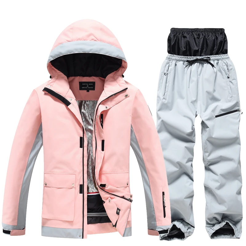 Men's and Women's Snow Suit Wear, Waterproof Winter Clothes, Skiing and Snowboarding Overalls, Ice Ski Sets Jacket and Pant