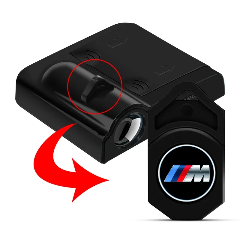 2 ชิ้นไร้สาย HD รถประตูโลโก้ยินดีต้อนรับไฟโปรเจคเตอร์ LED ตกแต่งสําหรับ BMW M M3 F30 F20 E28 E36 E39 e46 E91 ประสิทธิภาพ X1 X2 X5