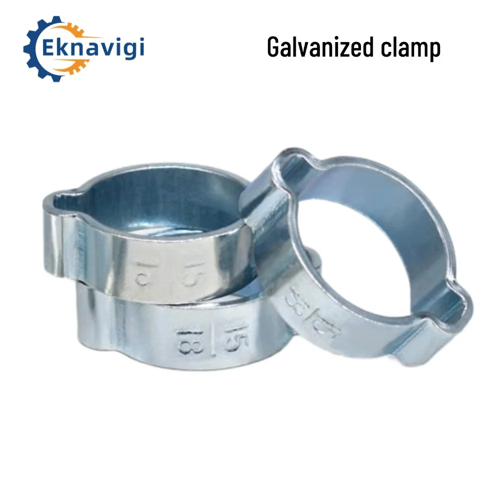 Double-ear Clamp Environment-friendly Galvanized Double-ear Ring Pipe Clamp Fuel Pipe Hose Clamp