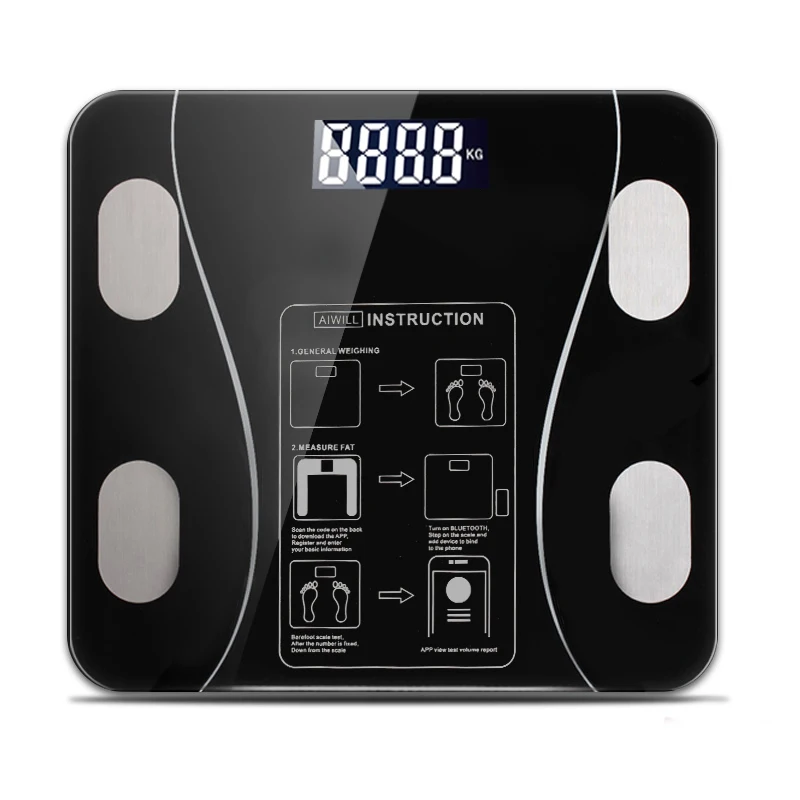 AIWILL HOT Bathroom Scales LED Screen Body Grease Electronic Weight Scale Body Composition Analysis Health Scale Smart Home Gift