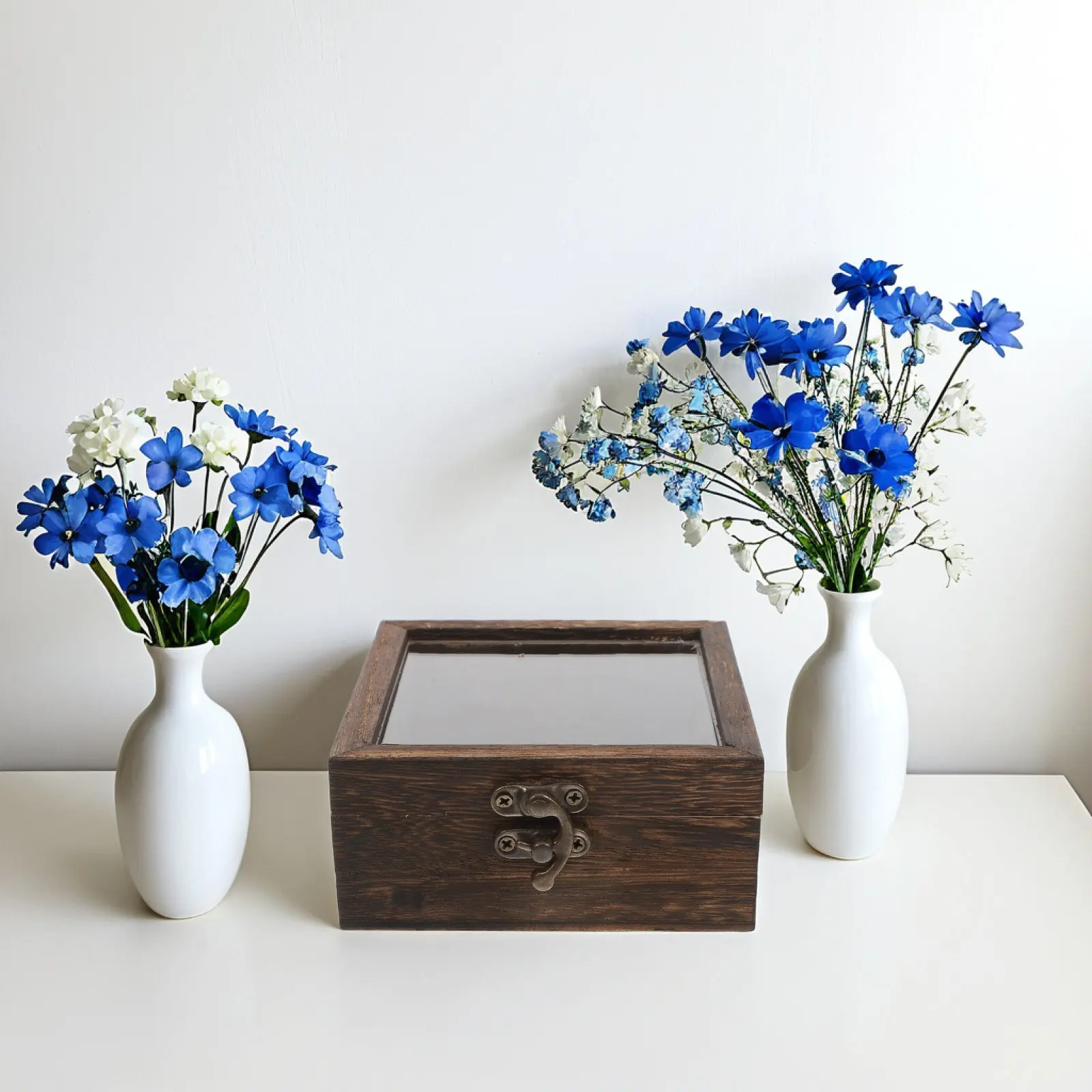 Elegant Wooden Shadow Box Display Case Flip Lid Insect Specimen Storage Dried Flower Frame Wedding Craft DIY Pressed
