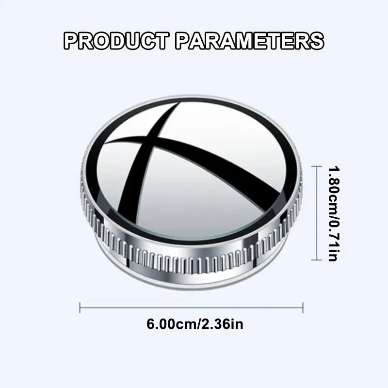 Car Rearview Sucker Mirrors 360 Blind Spot Mirror Adjustable Round Frame Wide-angle Rearview Auxiliary Convex Mirror