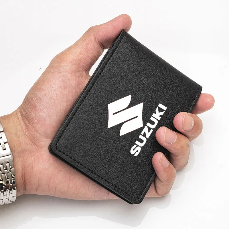 

Car Wallet Card Holder Driving License Storage Bag for Suzuki Samurai S-Cross SX4 Swift XL-7 Liana Spresso Celerio