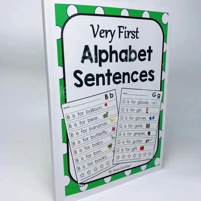 240 Pages English Very First Alphabet Sentences Textbook Workbook Exercise Book School Children Education Teaching Learning