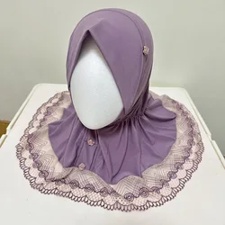 Cute Lace Mini Princess Baby Girl Moslem Hat Hijabs Size: 3T-9T
