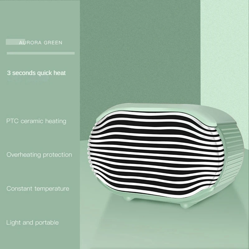مروحة تسخين صغيرة محمولة مع حماية من الحرارة الزائدة ، مساحة التدفئة ، قابس الاتحاد الأوروبي ، مروحة صغيرة