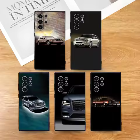 Cool-L-LINCOLN LOGO Phone Case For Samsung Galaxy S25 S24 S22 S23 Ultra S21 S20 Plus 5G Frosted Non-Slip Full Cover Case