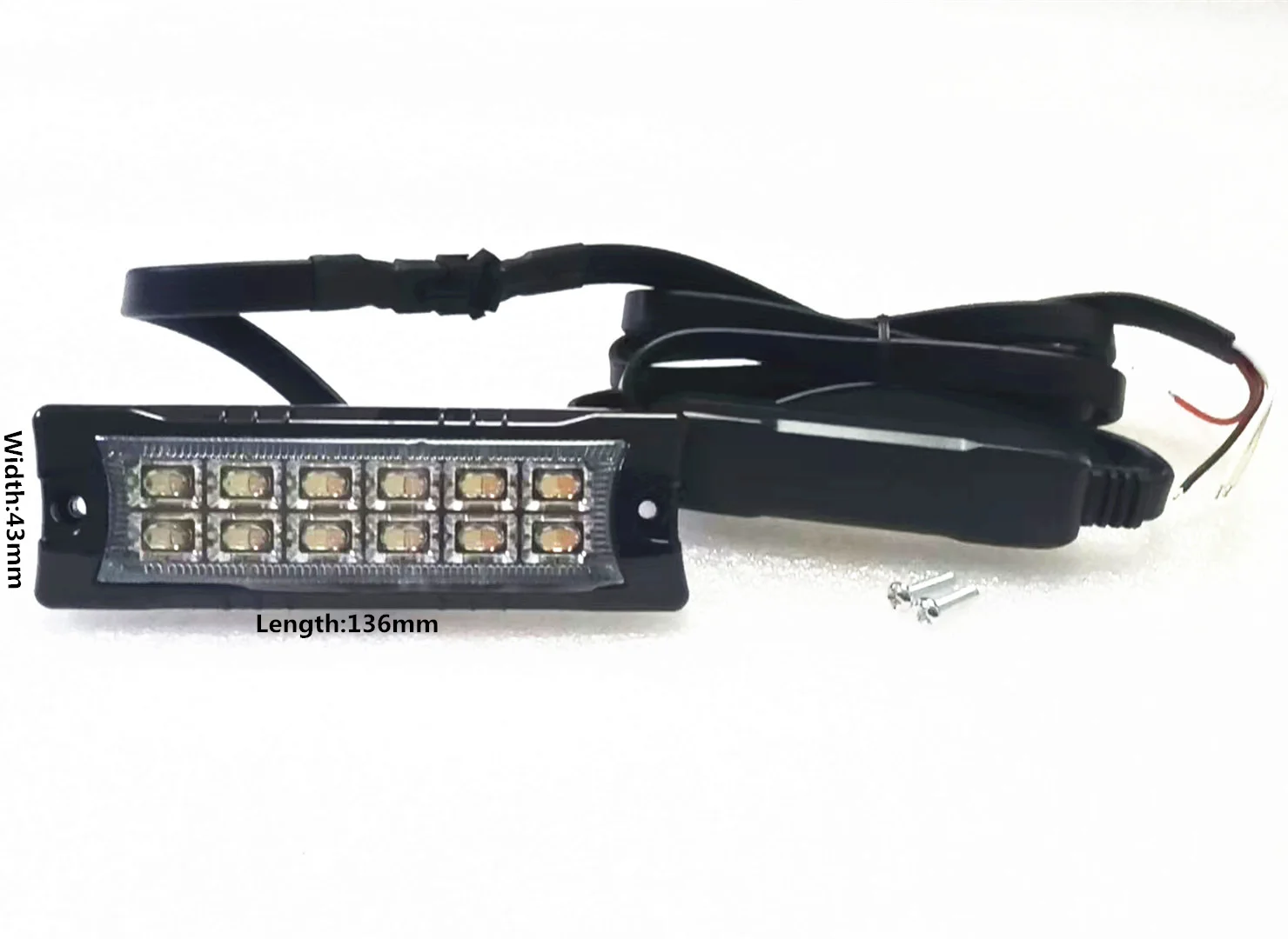 2pcs 72W Car surface mounted strobe warning light,DC12V/24V Dual Color Led flashing light,Car Grille lights,waterproof