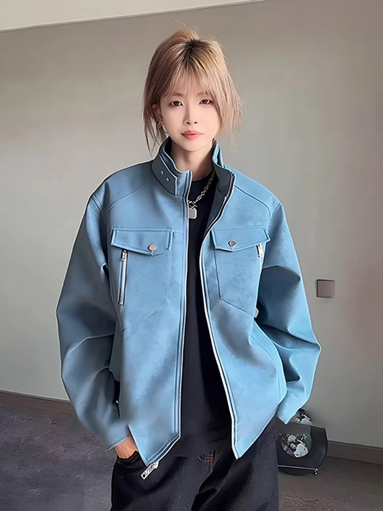 

Мужская куртка Detroit Workwear: весенне-осенняя, с воротником-стойкой, в американском стиле, бейсбольная, стильная верхняя одежда из полиэстера