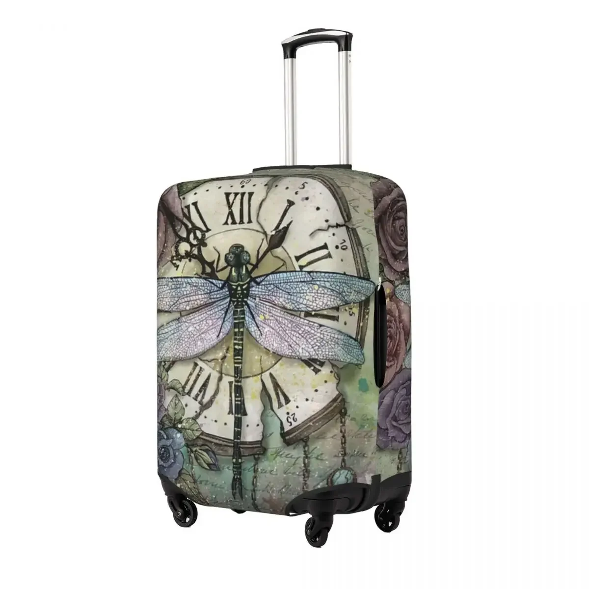 Dragonfly Time Print Luggage Protective Dust Covers Elastic Waterproof 18-32inch Suitcase Cover Travel Accessories