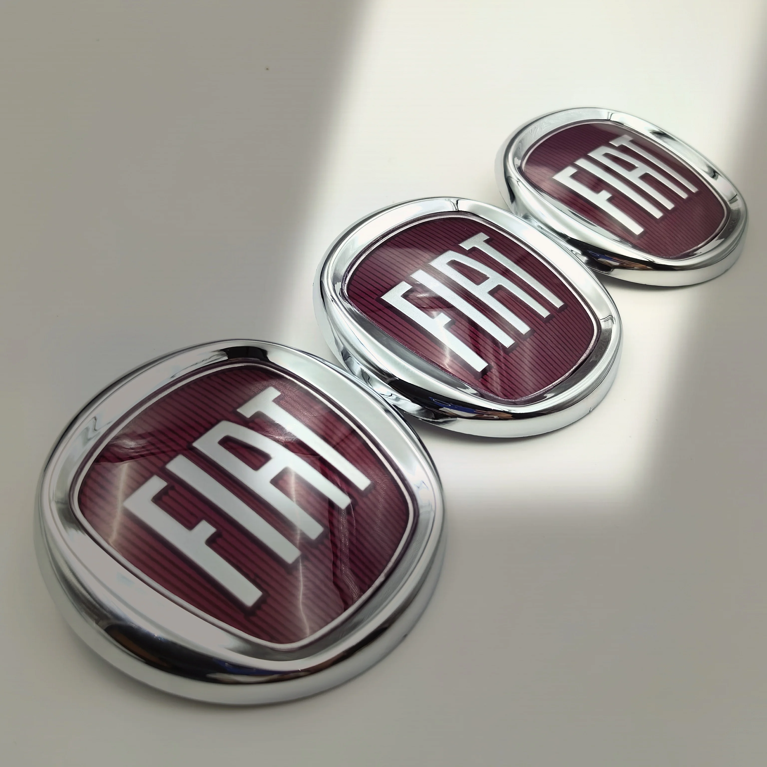 Logotipo Fiat insignia delantera trasera emblema 85mm 100mm 120mm 8,5cm 10cm 12cm para 500 Panda Punto Grande Doblo Ducato Bravo Tipo 595 600