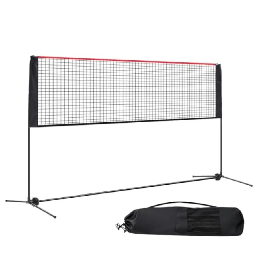 

Portable Badminton Net Set 17FT Wide Adjustable Height Multi Sport Net for Pickleball Tennis Volleyball Soccer Tennis Indoor Ou