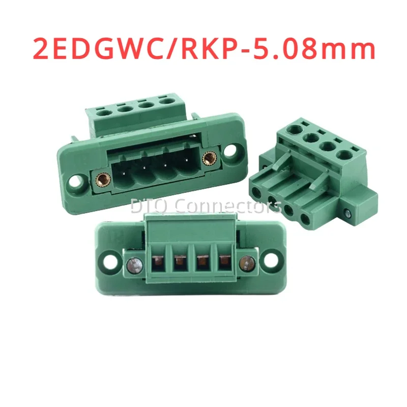 2EDGWC/RKP-5.08mm docking through wall solderless wiring terminal plug-in type with fixed ear screws