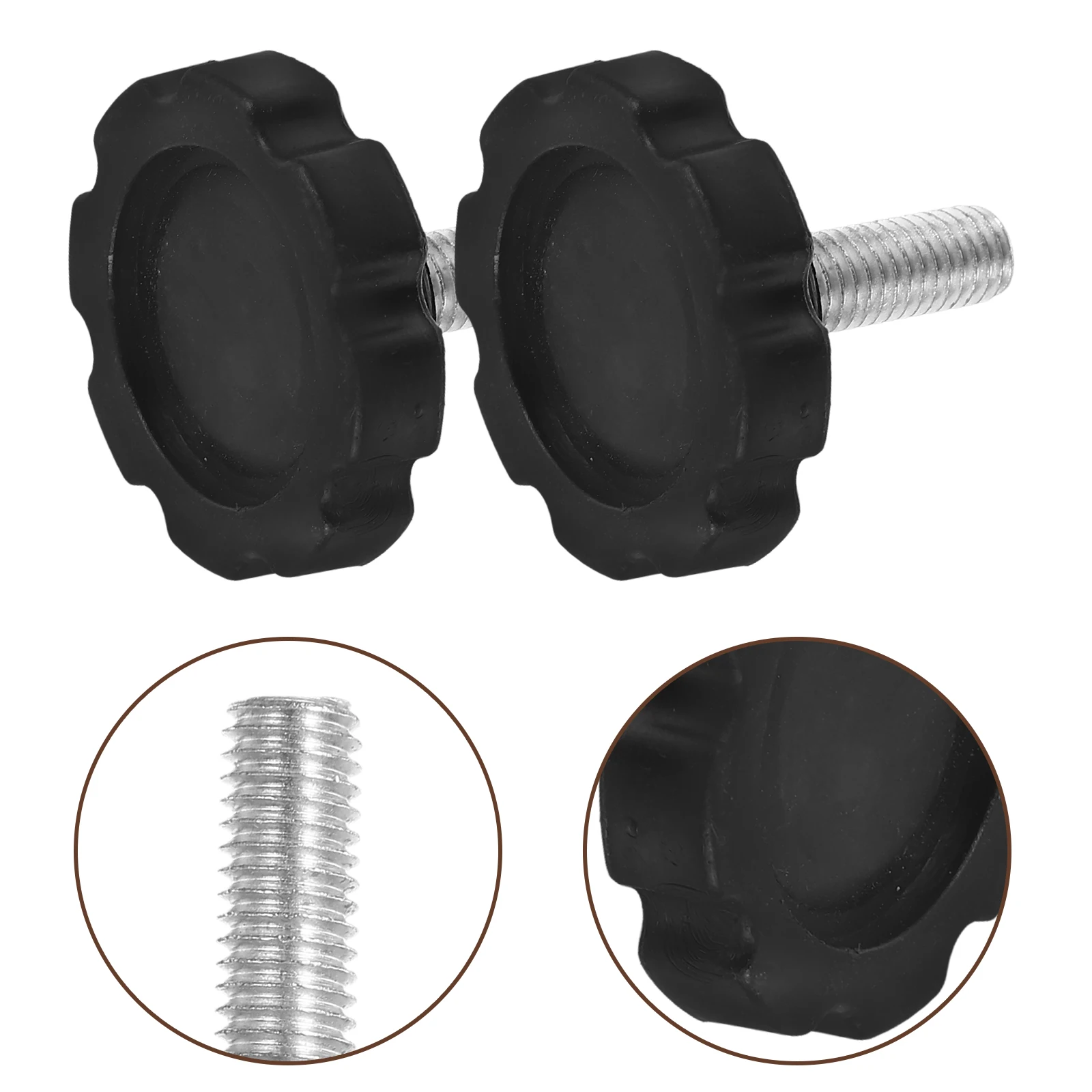 2 Pcs Foot Screws Patio Umbrella Part Knob Threaded Plastic Steel Parasol Replacement