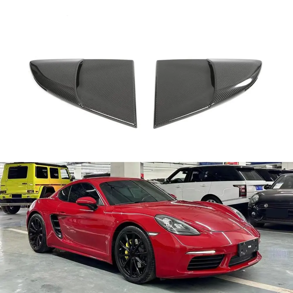 

Dry Carbon Fiber Rear Window Louver Side Air Vent Window for Porsche Cayman 718 GTS Coupe 2-Door 2017-2024