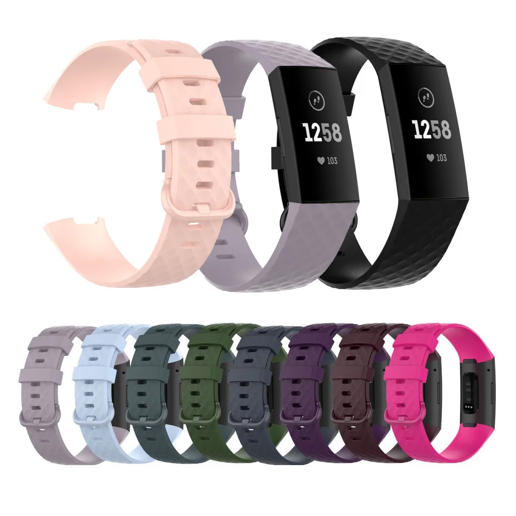 

Силиконовый ремешок для мягкого спортивного ремешка для умных часов Fitbit Charge 3 4 SE
