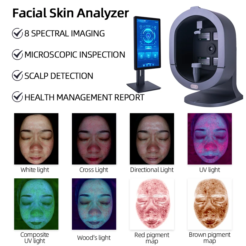 X5Pro Plus Intelligent Skin Detector, 11 Spectral Imaging Technology, Health Management Report