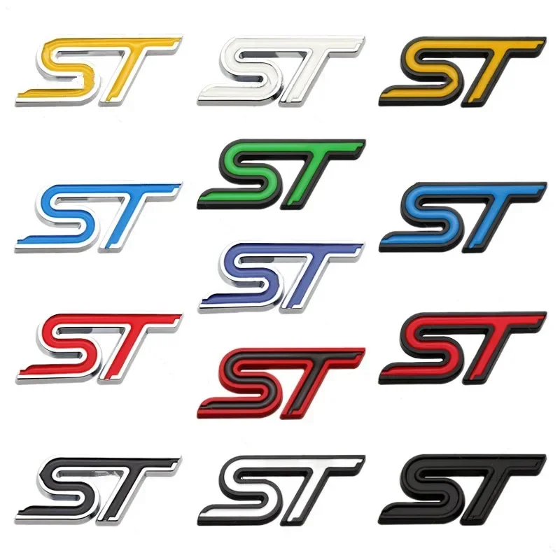 3D Metal ST Front Grille Emblem Badge Car Rear Trunk Fender Sticker For Ford Focus Mondeo Fiesta Edge Escort MK2 MK3 MK4 MK5 MK7 view 4