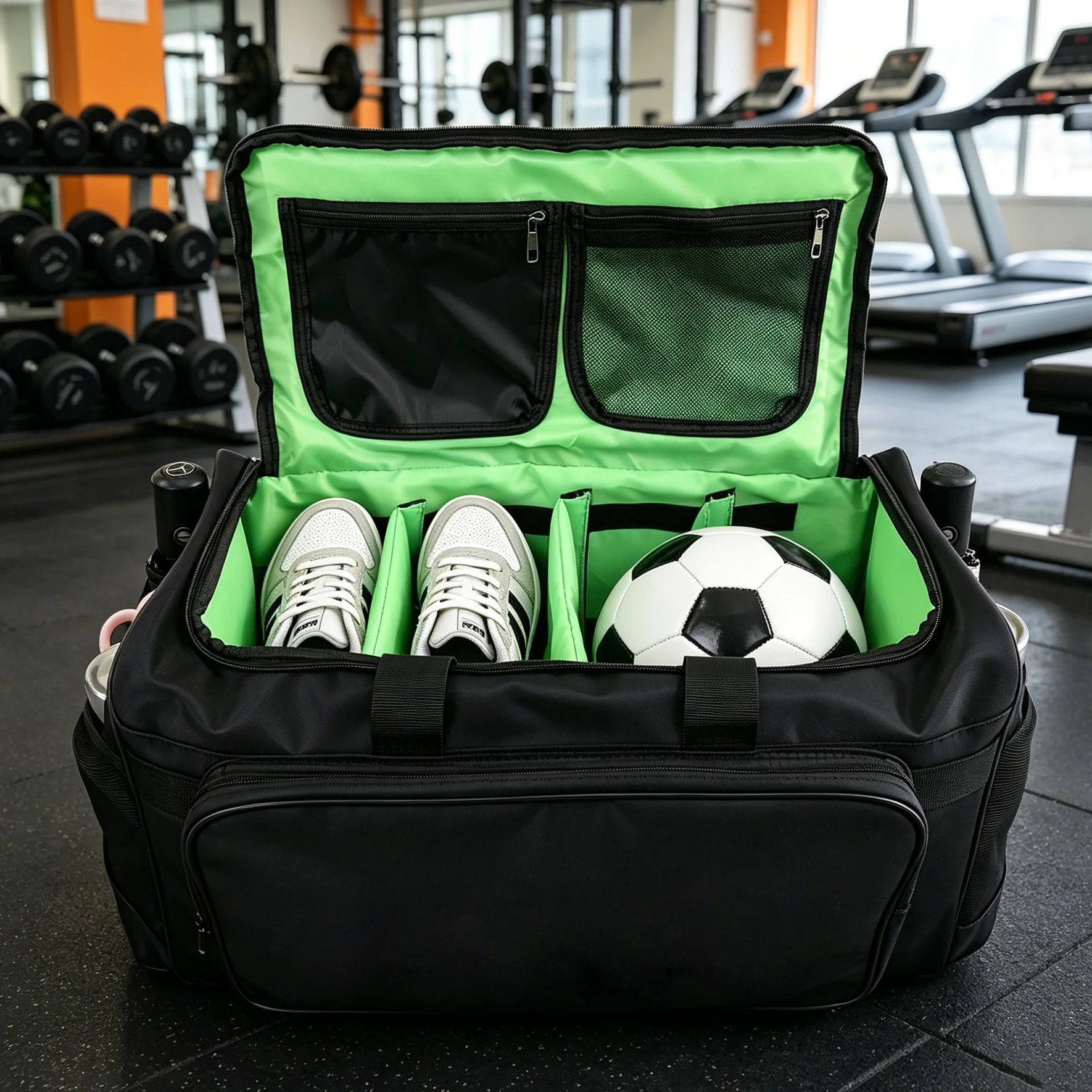 Lightweight Travel Sports Bag Short Trip Shoulder Crossbody Bag Fitness Shoe Multi-Compartment Handbag Nylon Material Unisex