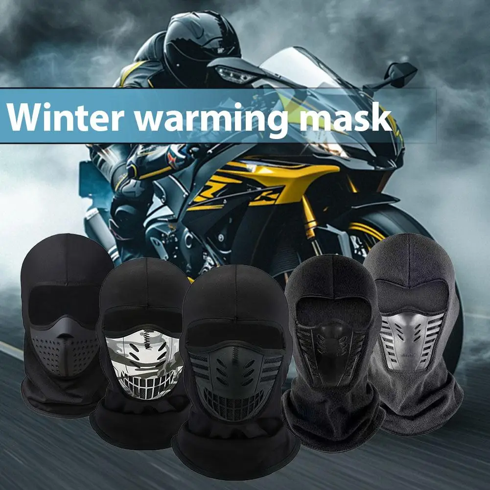 Maschera calda invernale Moto Scooter Equitazione Cappuccio fuoristrada Protezione antipolvere Accessorio Maske Traspirante Antivento F4R1