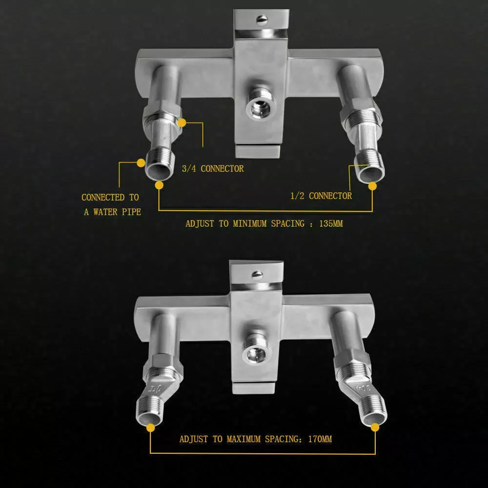 Mattschwarzer Bad armatur 2 Funktion Badewanne Facuet Wand montage kalte und heiße Dusche Wasserhahn