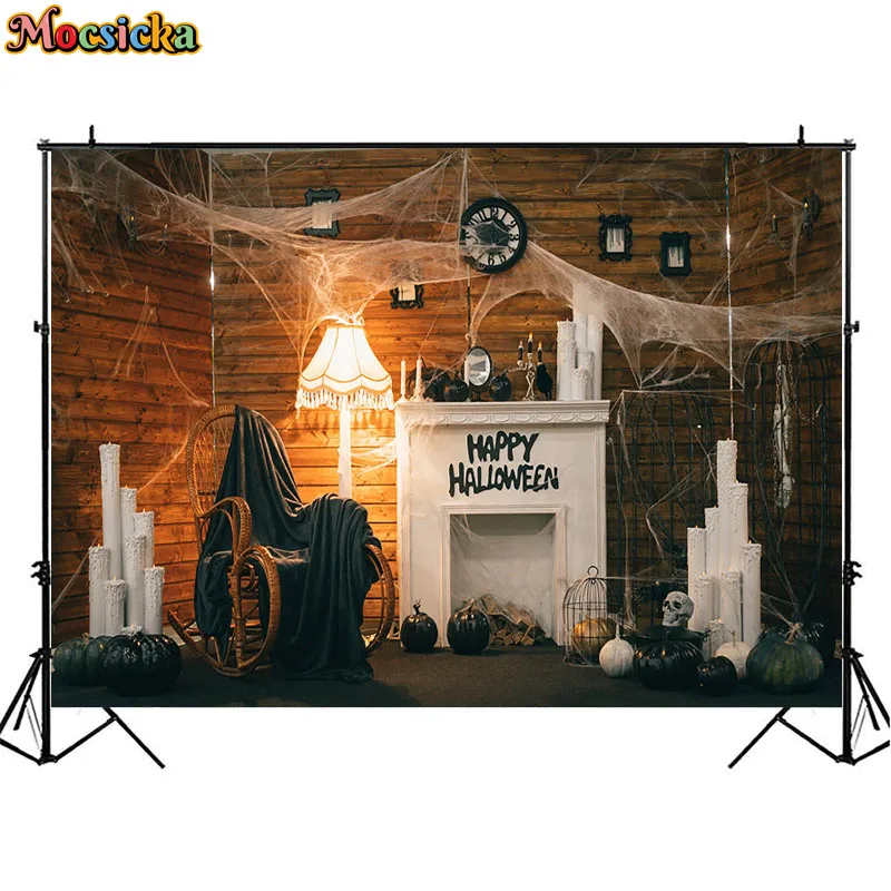 가을 호박 배경 가을 추수감사절 수확 단풍잎 장식, 할로윈 사진 배경, 어린이 초상화 사진 스튜디오