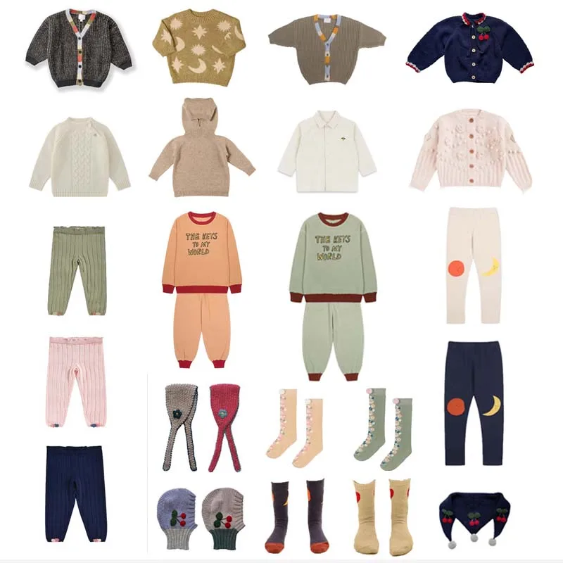 

PER-SALE 2025 Autumn Baby Girls Shirts Boys Pants Baby Homewear Baby Boy Sweaters and Pants Set Kids Print Shirts Cardigan Suit