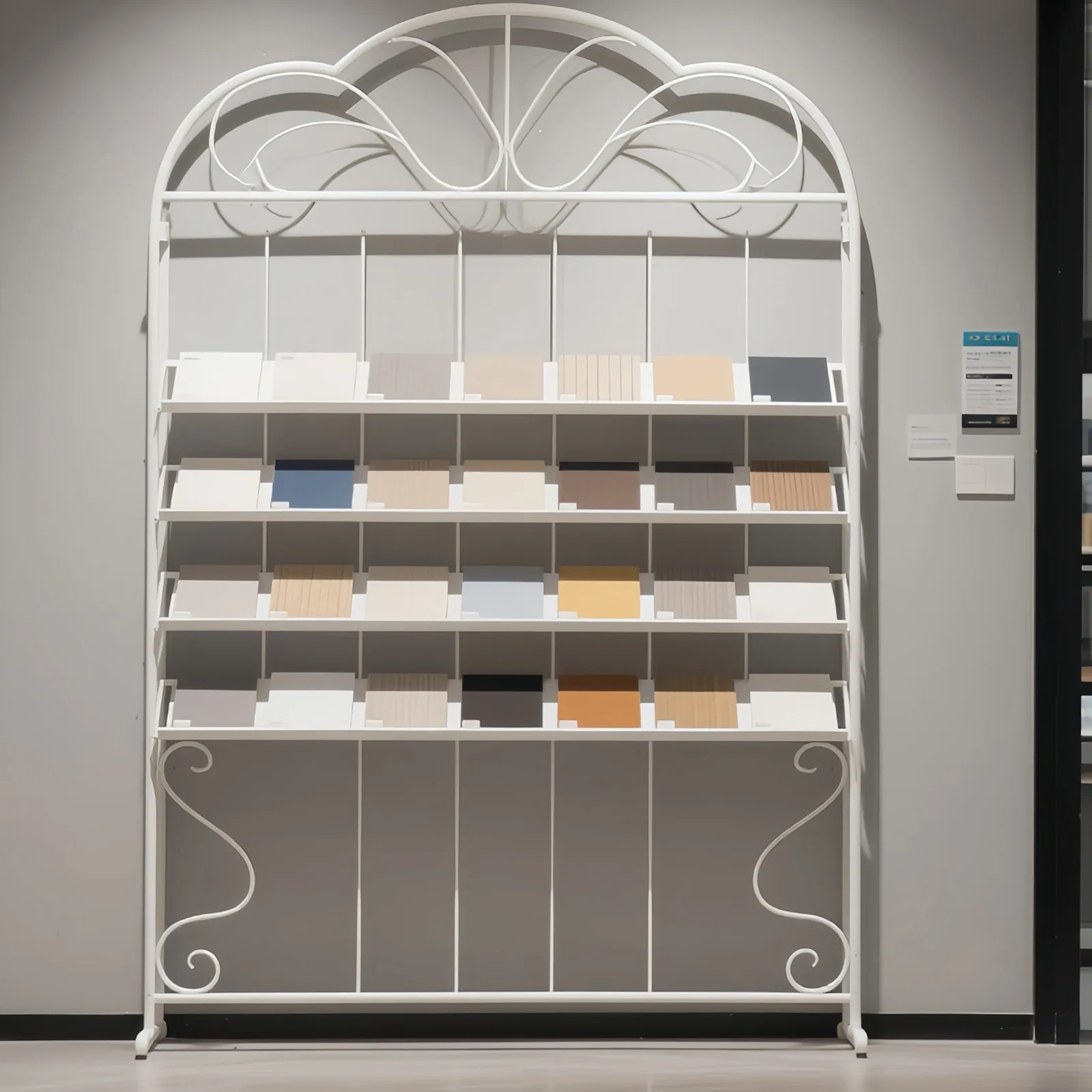 

Креативная настенная витрина из кованого железа, стойка для цветной пластины дверной панели шкафа, стеклянная плитка, блок образцов камня, дисплей для цветной карты