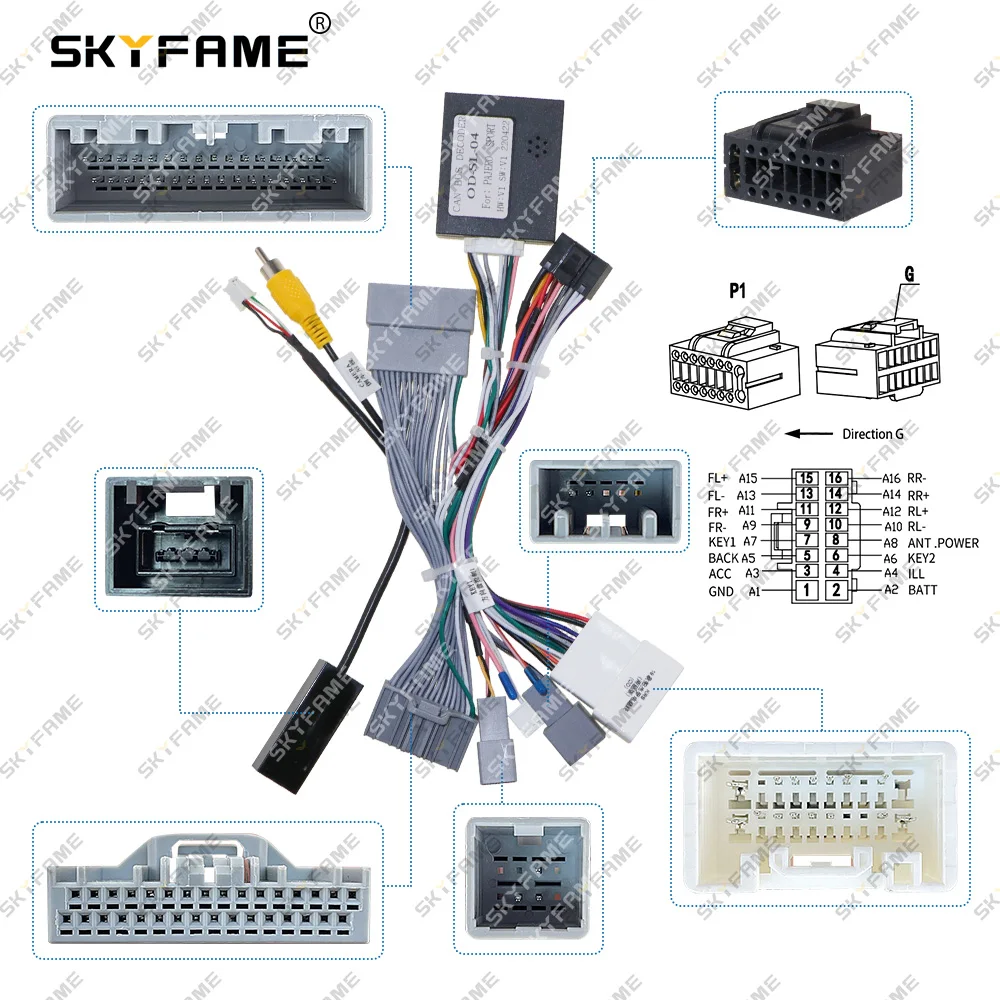 SKYFAME سيارة 16pin الأسلاك تسخير محول Canbus صندوق فك لميتسوبيشي باجيرو 2018 أندرويد راديو كابل الطاقة OD-SL-04