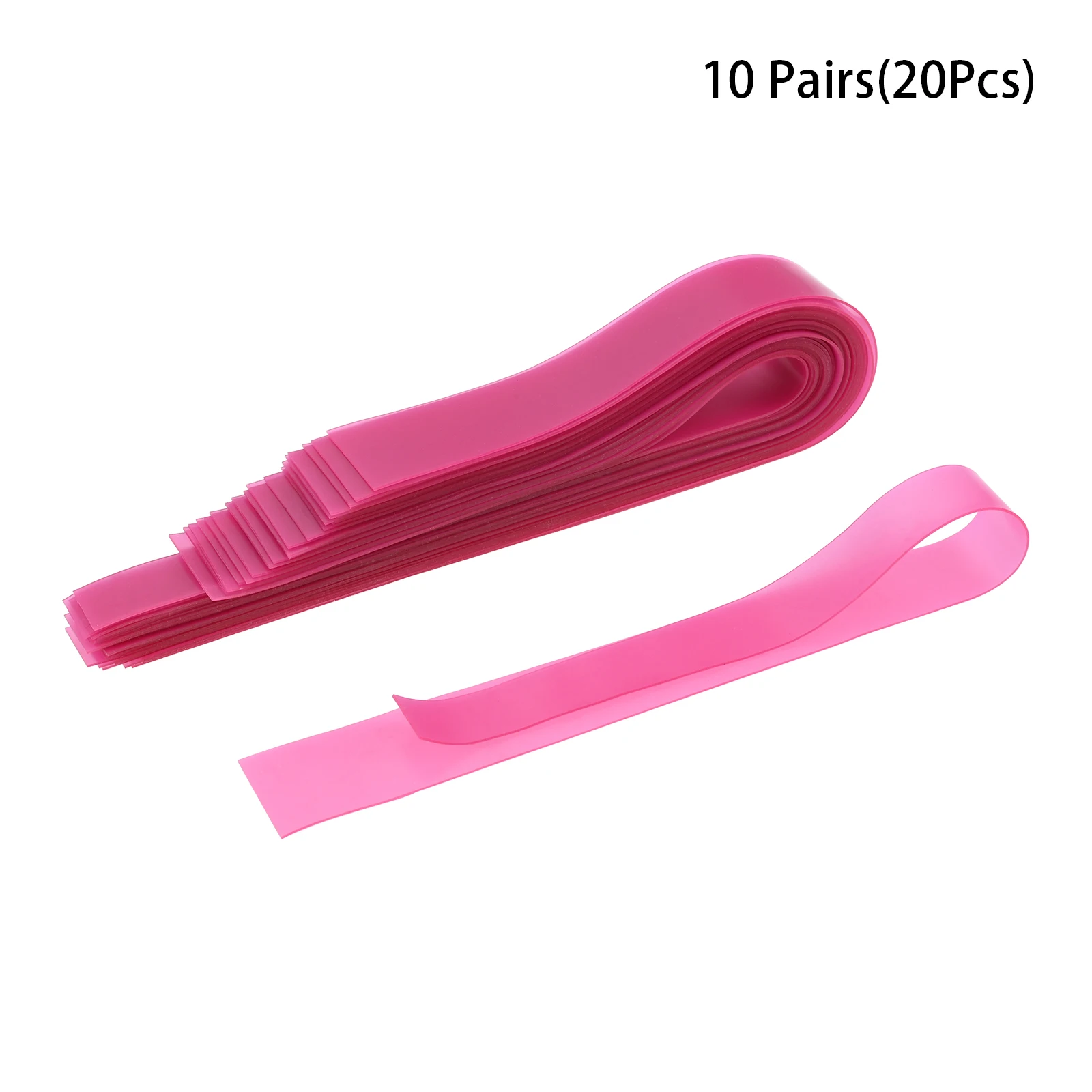20pcs 0.45mm Thick Natural Latex Slingshots Flat Rubber Bands Strong Elastic Rubber Band Hunting Catapult 20mm/12mm Width Pink