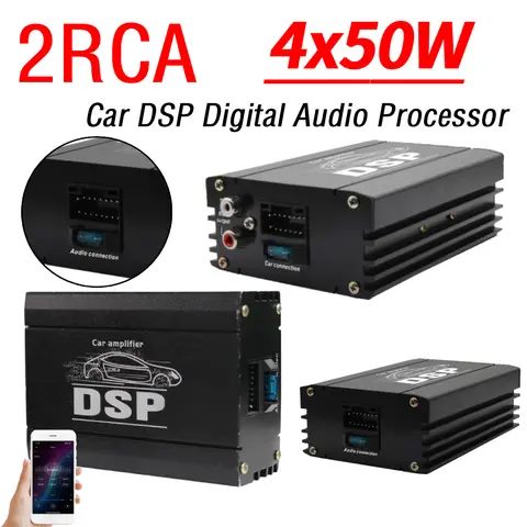 4x50W Car DSP Digital Audio Processor 4 In 6 Out DSP Car Power Amplifier Audio Digital Sound Processor for Car