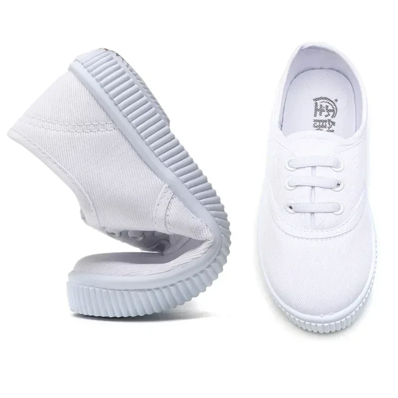 White Canvas Shoes For Baby Boys Girls Casual Shoes Children Cute Soft Sole Walking Shoes Toddler Kids Footwear